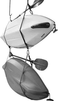 Kayak And SUP Storage Straps 14 Kayak And SUP Storage Straps -Pelican Sport Systemedesanglederangementdoublepourkayak Pourinterieuretexterieur Cintrespourplanchedepaddle Livreavecclipdepagaie PS1954